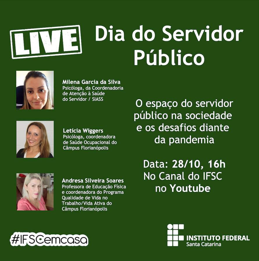 Live do Dia do Servidor Público no IFSC