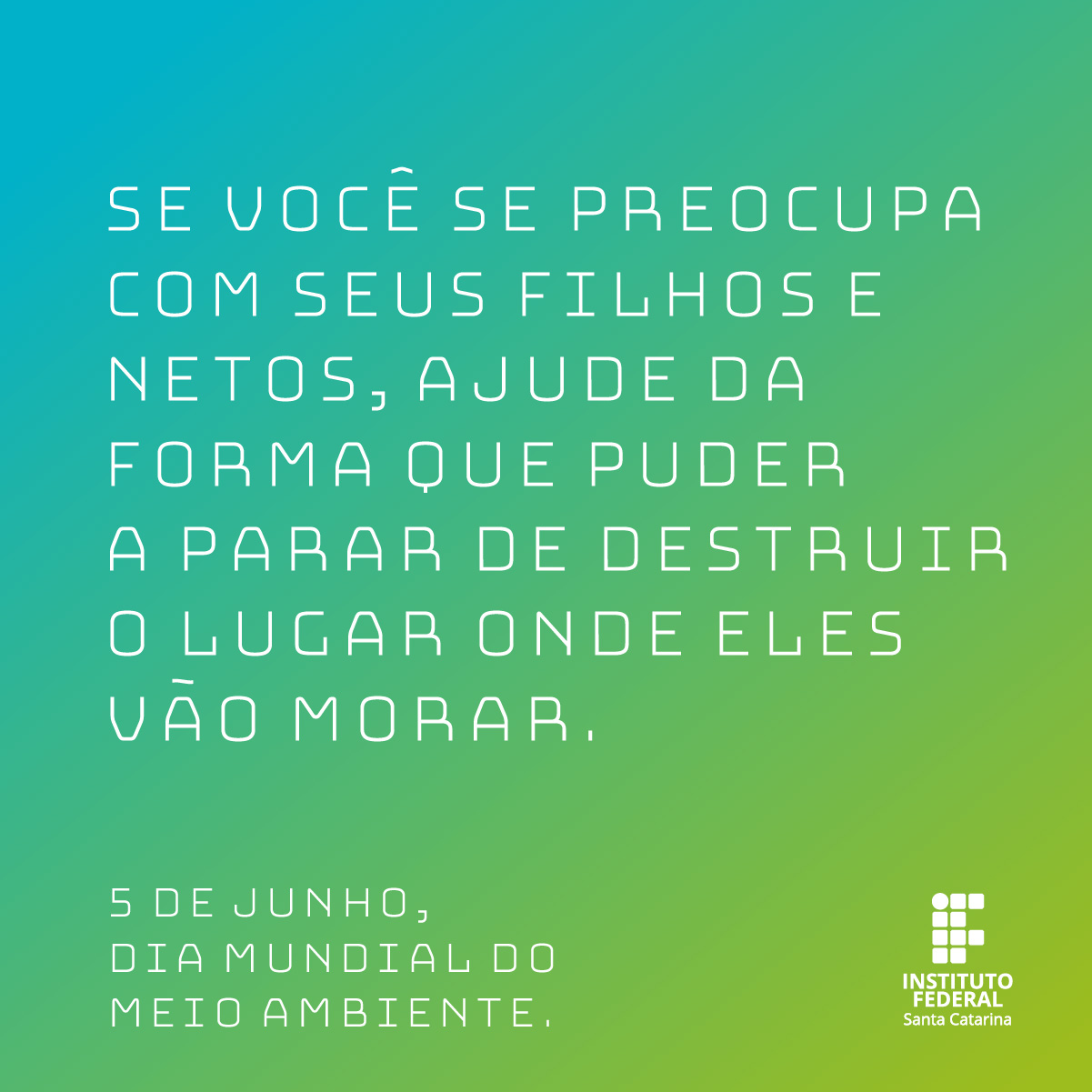 Cartão do Dia Mundial do Meio Ambiente