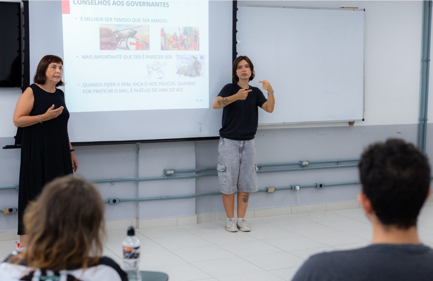 Interpretando na turma de surdos do Câmpus