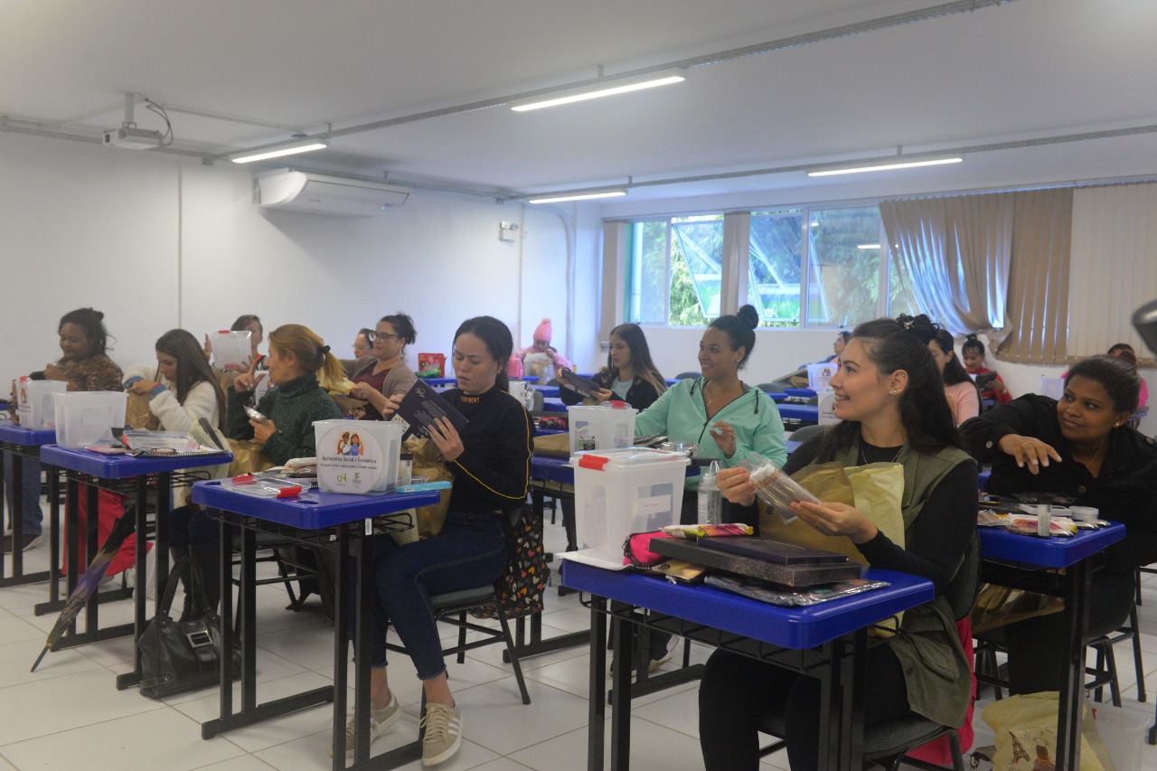 Cursos de capacitação estimularam mulheres ao empreendedorismo | Foto: Thaís Borges/IFSC