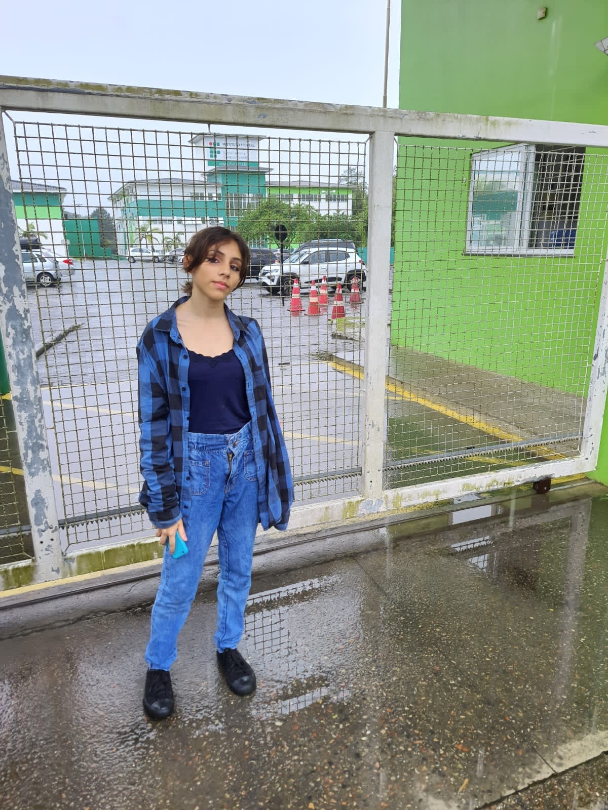 Mariana de Lima,de 14 anos, está tentando uma vaga no Ensino Médio Técnico do Câmpus Joinville