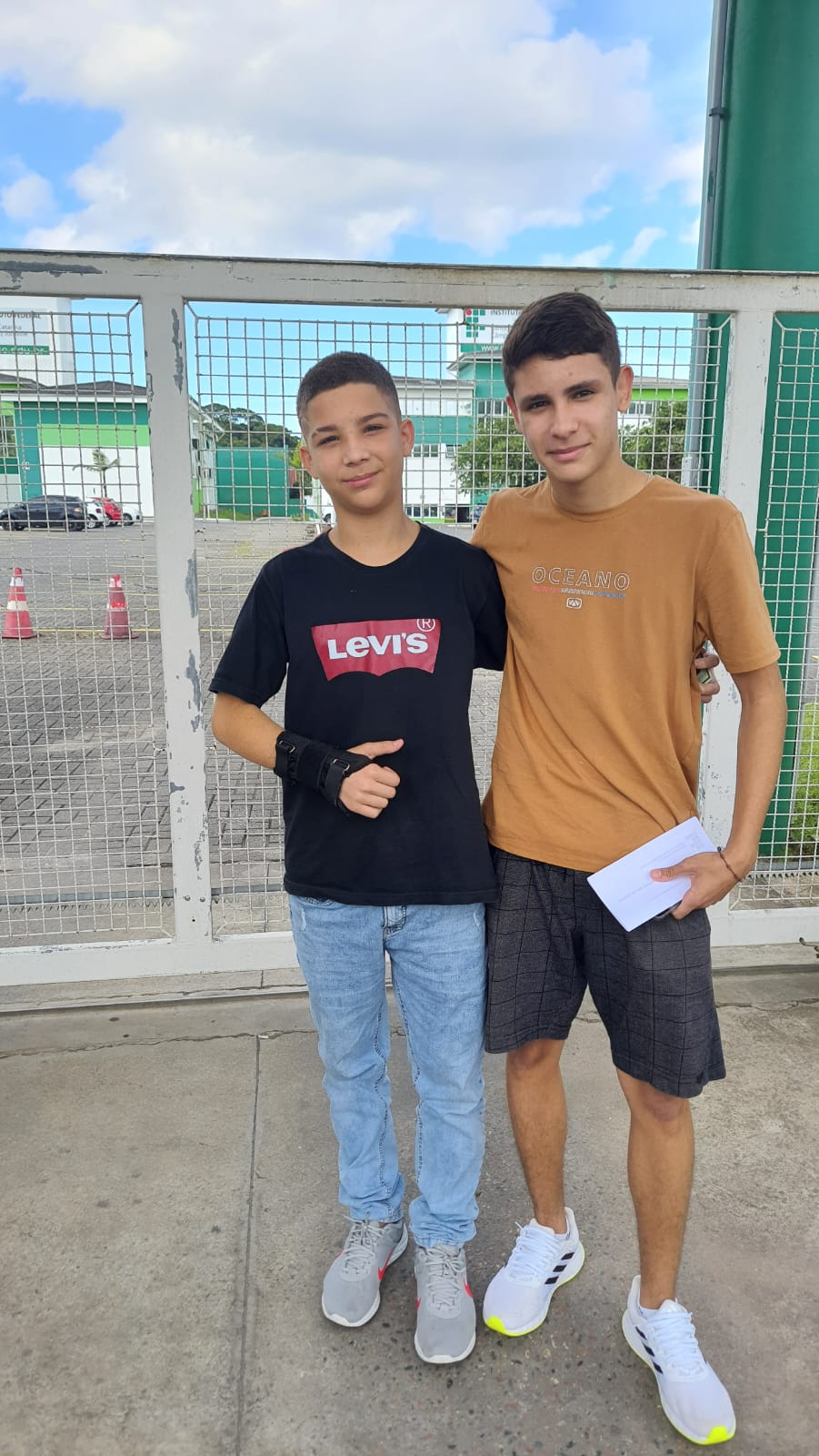 Bruno Thiago e Willian Guilherme fizeram a prova no Câmpus Joinville