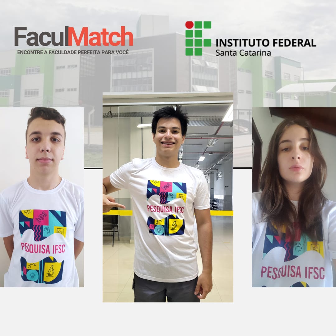 Thiago, Yuri e Aline, idealizadores da FaculMatch