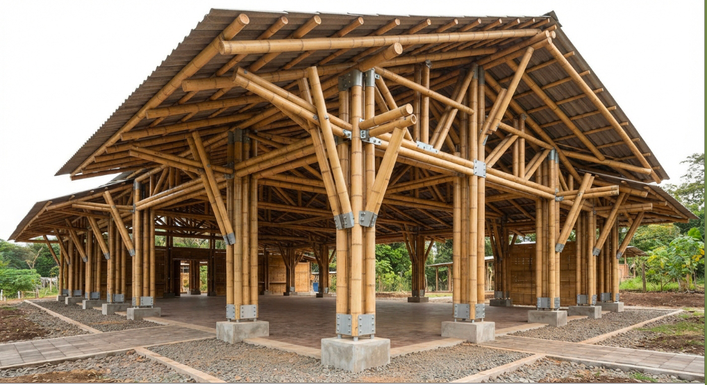 Bambu pode servir de estrutura, cobertura e decoração na construção civil