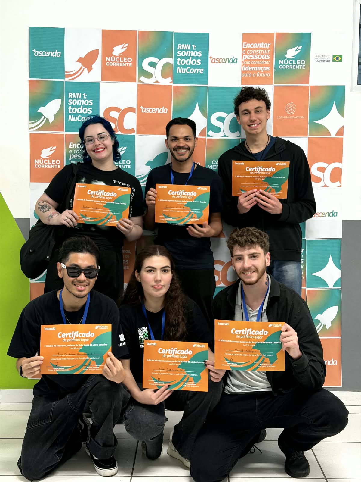 Equipe vencedora do primeiro lugar do Hackaton 2026