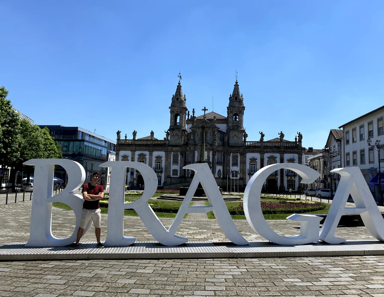 Nosso aluno também conheceu a cidade de Braga