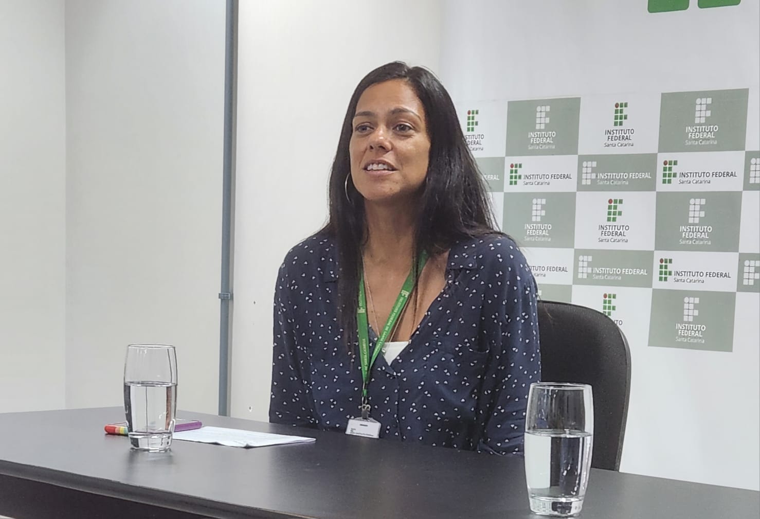 Liziane falou sobre as ações do IFSC Sustentável